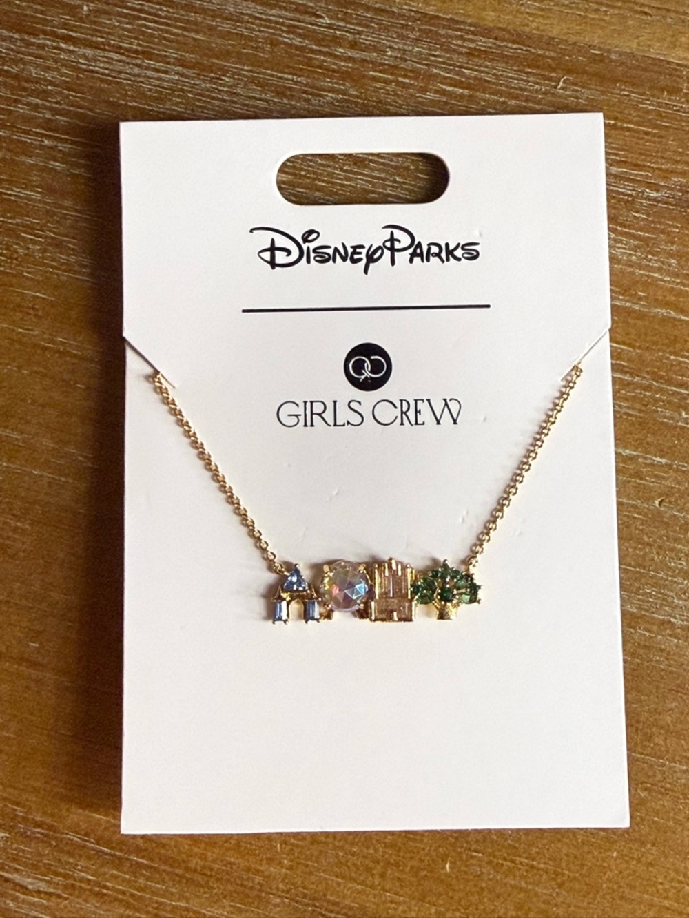 Disney World Parks Girls Crew 4 Park Icon Necklace